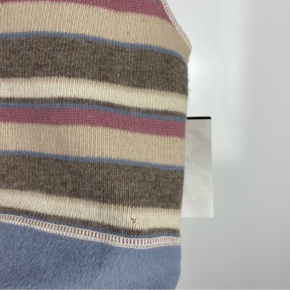 Vintage Woolrich Lambswool Patchwork Zip Vest Sweater XL Petite Pastel Outdoor - Picture 6 of 10